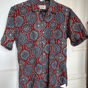 Kardo Red and Blue Patterned Shirt